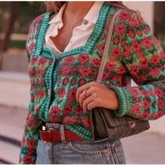 Zara Knit Jacquard Jacket - Picture 2 of 8